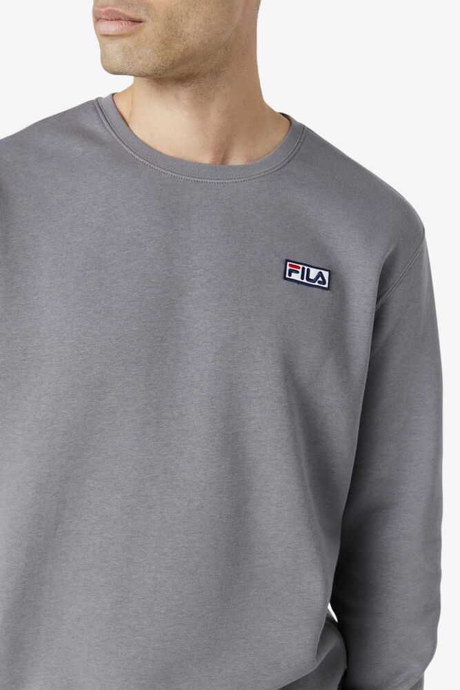 Grey Men's FILA Garran Sweatshirt | USA-194576