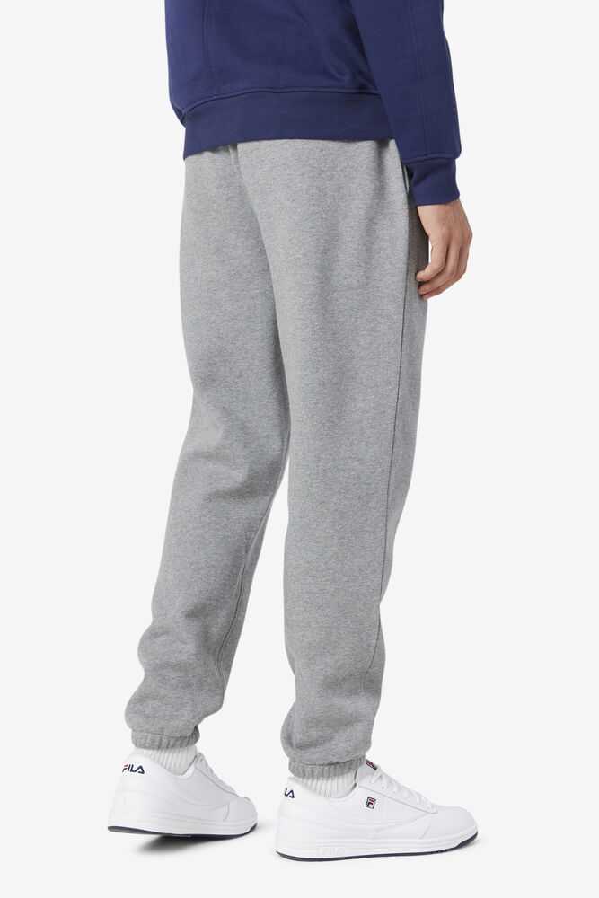 Grey Navy Yellow Men's FILA Sunday Fleece Joggers | USA-691428