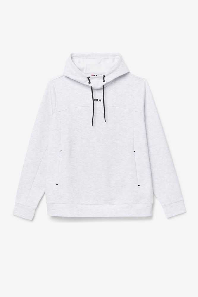 Grey White Men\'s FILA Aadheen Hoodie | USA-631452