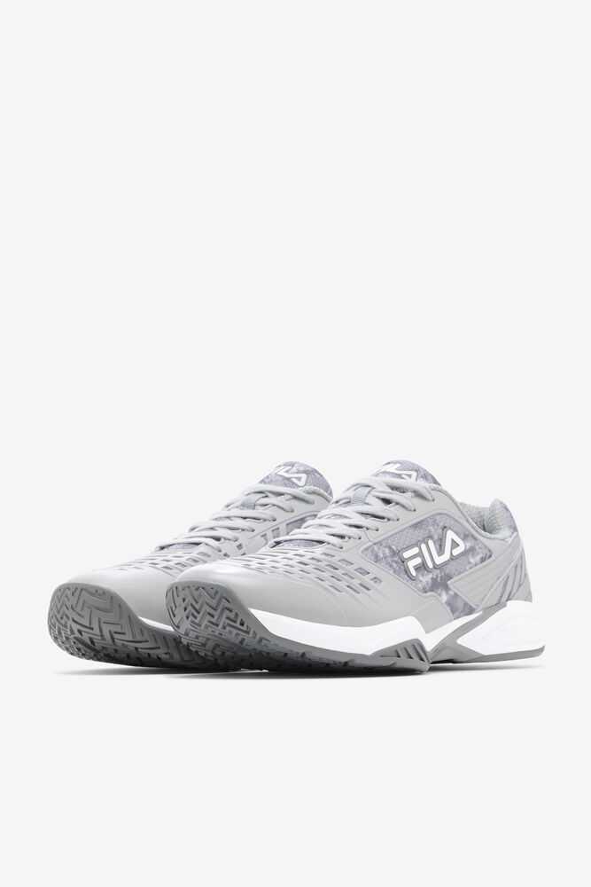 Grey White Men's FILA Axilus 2 Energized Tennis Shoes | USA-15964