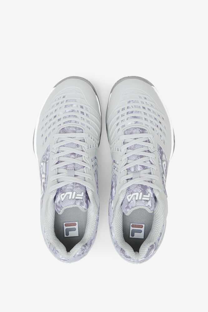 Grey White Men's FILA Axilus 2 Energized Tennis Shoes | USA-15964