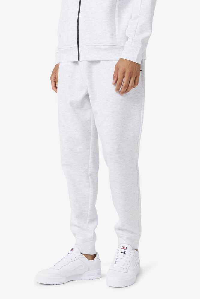 Grey White Men's FILA Himmat Joggers | USA-802163