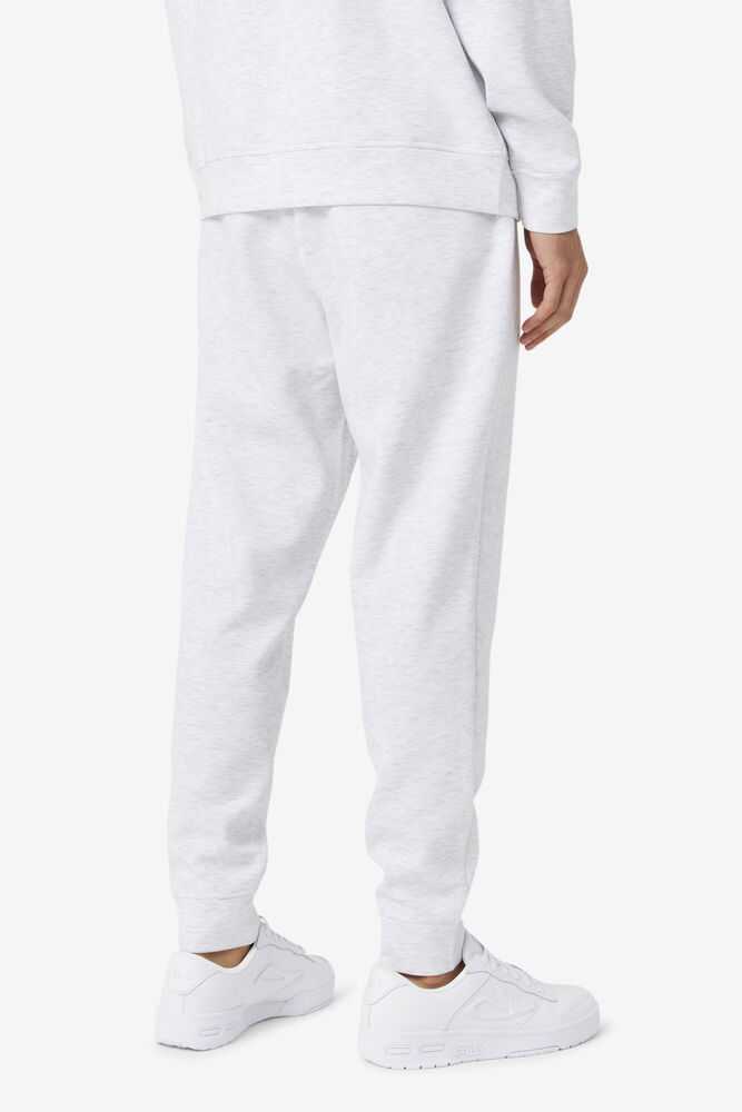 Grey White Men's FILA Himmat Joggers | USA-802163