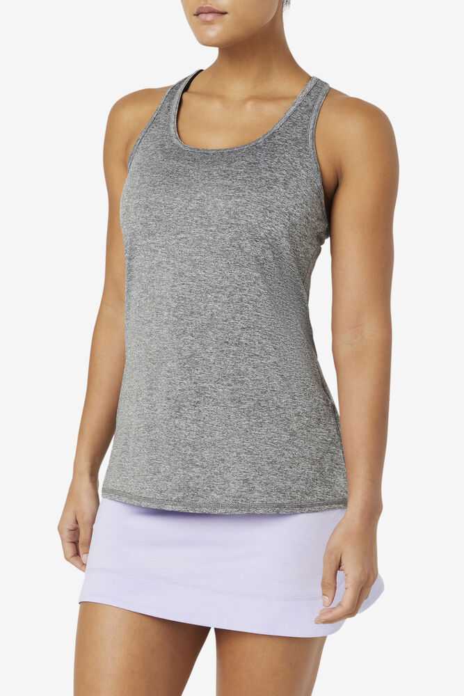 Grey Women's FILA Pickleball Tank Top | USA-15308