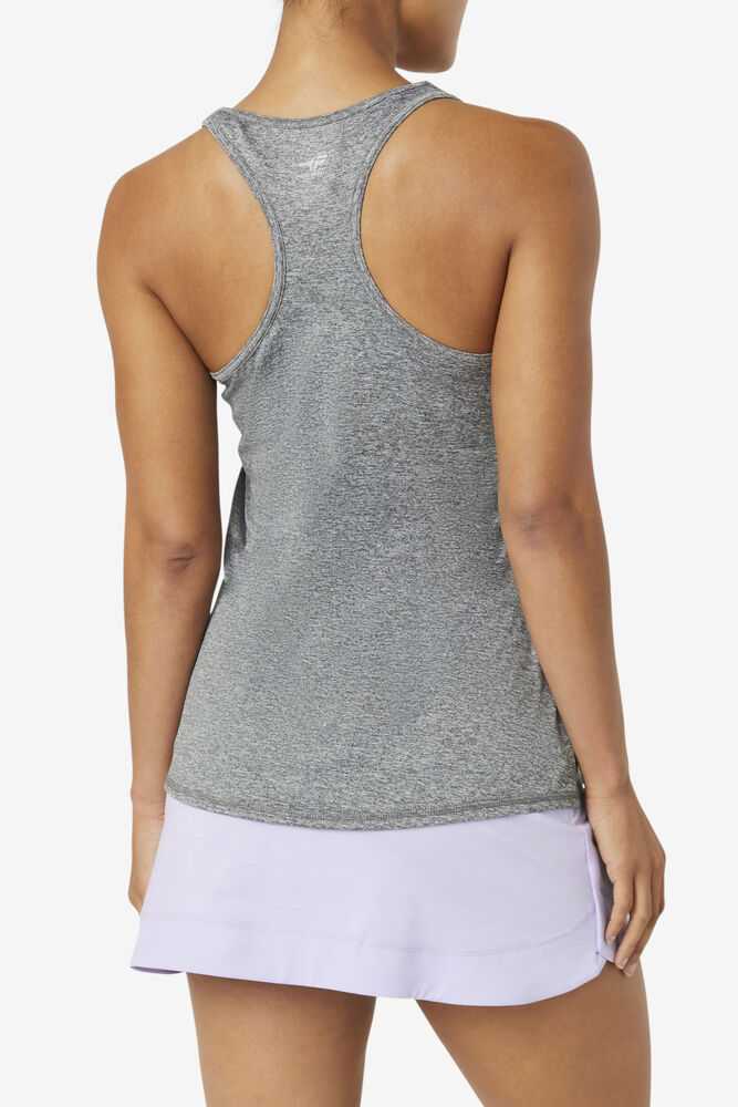 Grey Women's FILA Pickleball Tank Top | USA-15308