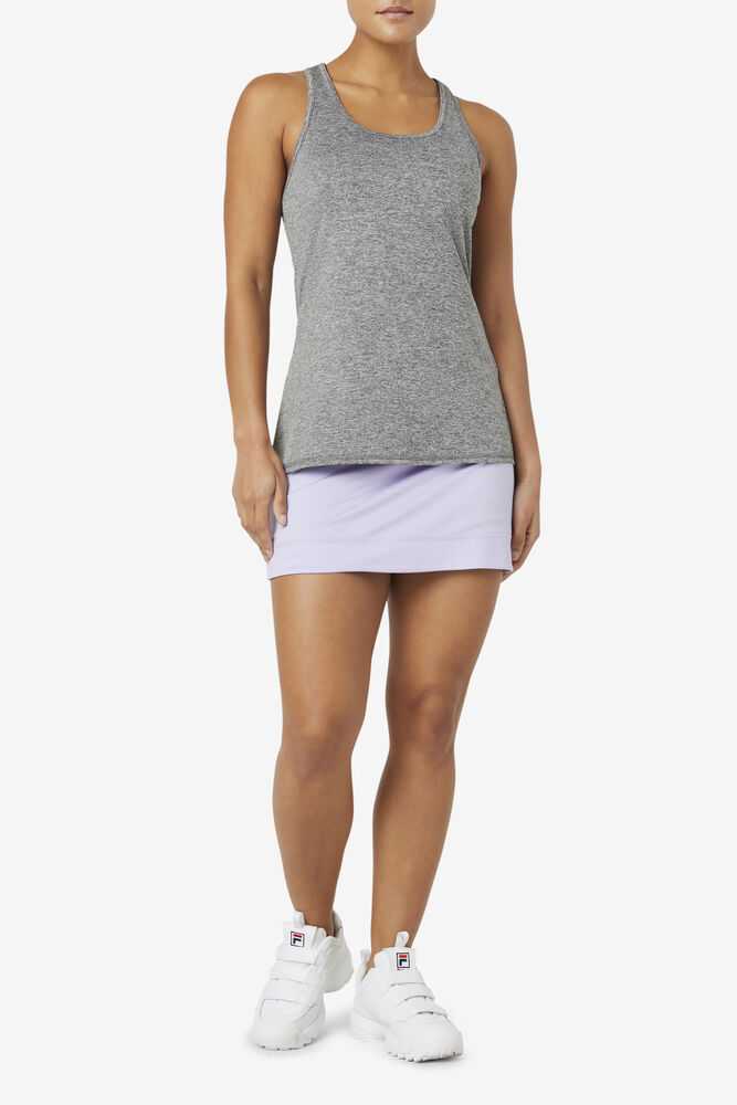 Grey Women's FILA Pickleball Tank Top | USA-15308