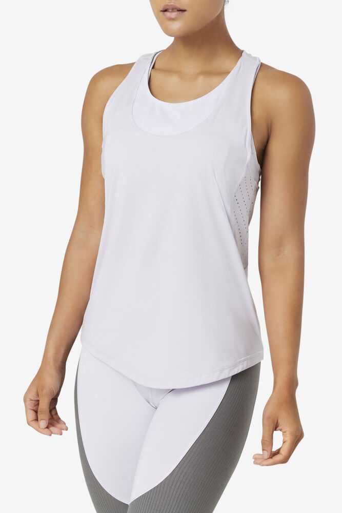 Lavender Blue Women's FILA Uplift Textured Workout Tank | USA-15381