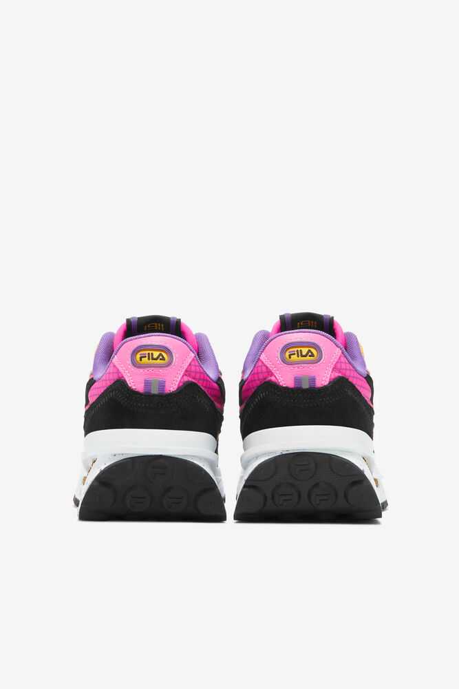 Lemon Pink Black Women's FILA Renno Sneakers | USA-15793