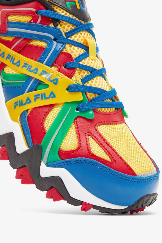 Lemon Red Royal Men's FILA Electromont Sneakers | USA-354097