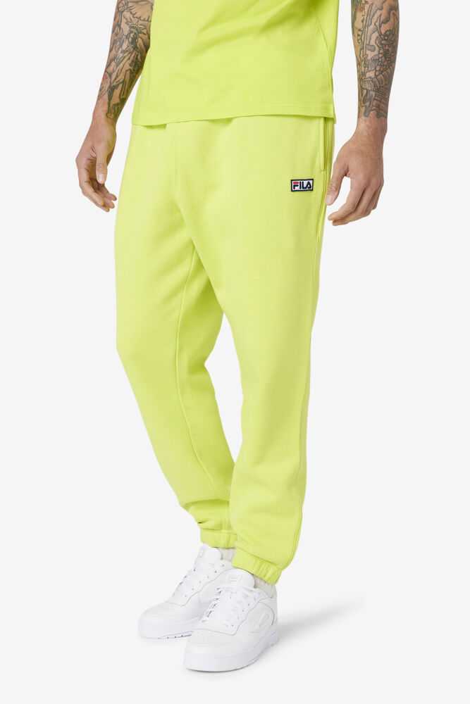 Light Green Men's FILA Garin Fleece Sweatpants | USA-278351