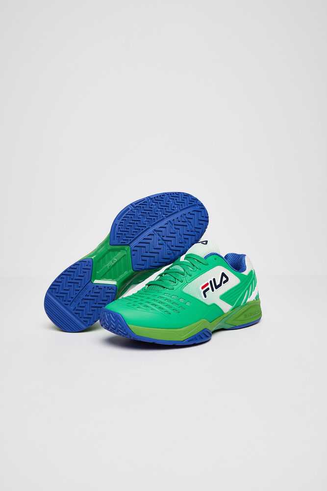 Light Green White Navy Men\'s FILA Axilus 2 Energized Tennis Shoes | USA-15962