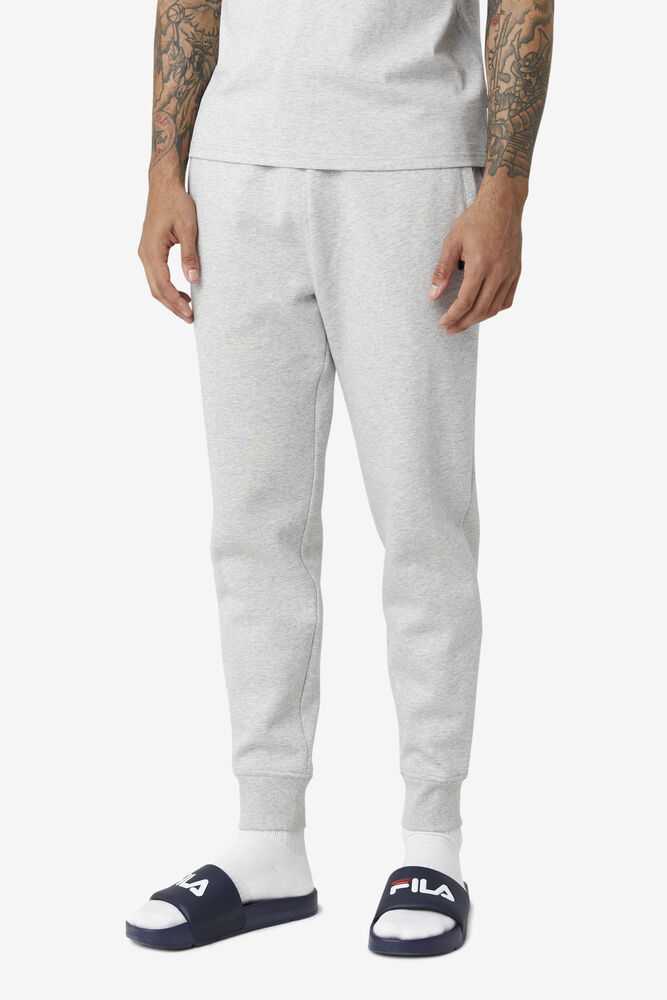 Light Grey Men's FILA Chardon Fleece Joggers | USA-16177