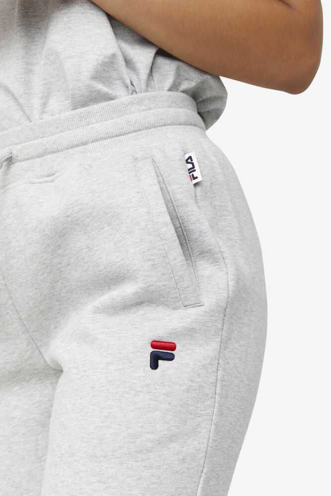 Light Grey Men's FILA Chardon Fleece Joggers | USA-16177