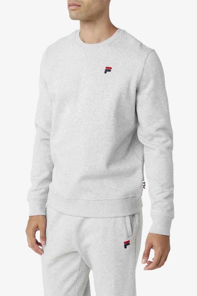 Light Grey Men's FILA Kieve Sweatshirt | USA-549162