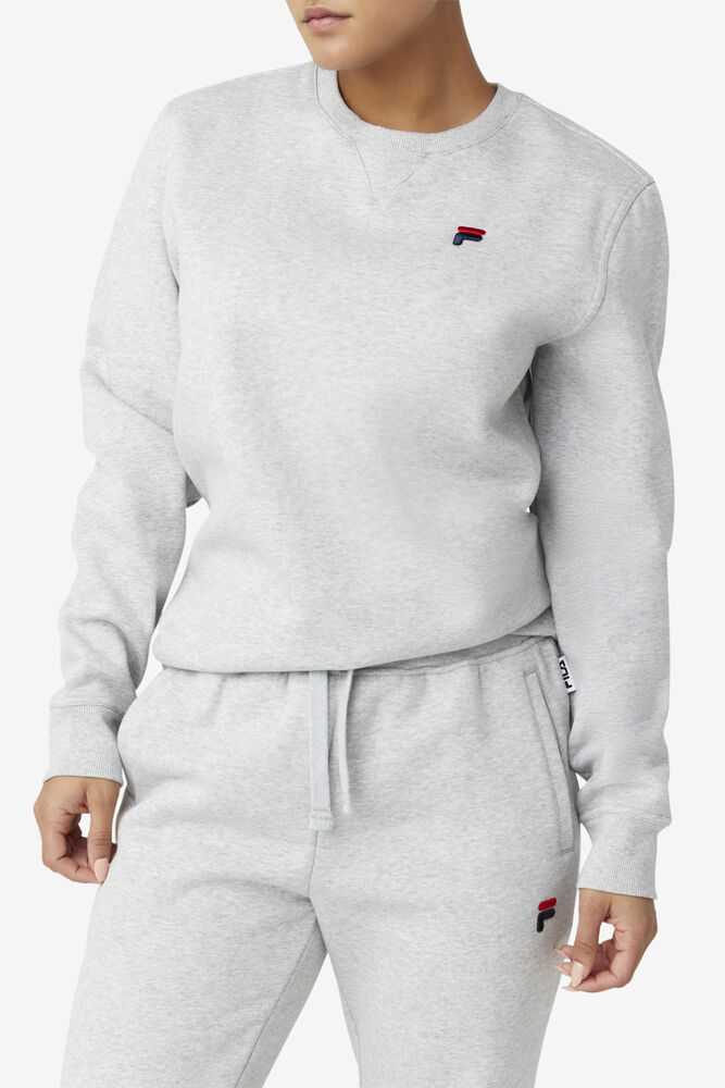 Light Grey Men's FILA Kieve Sweatshirt | USA-549162