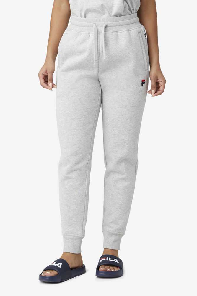 Light Grey Women's FILA Chardon Fleece Joggers | USA-15488