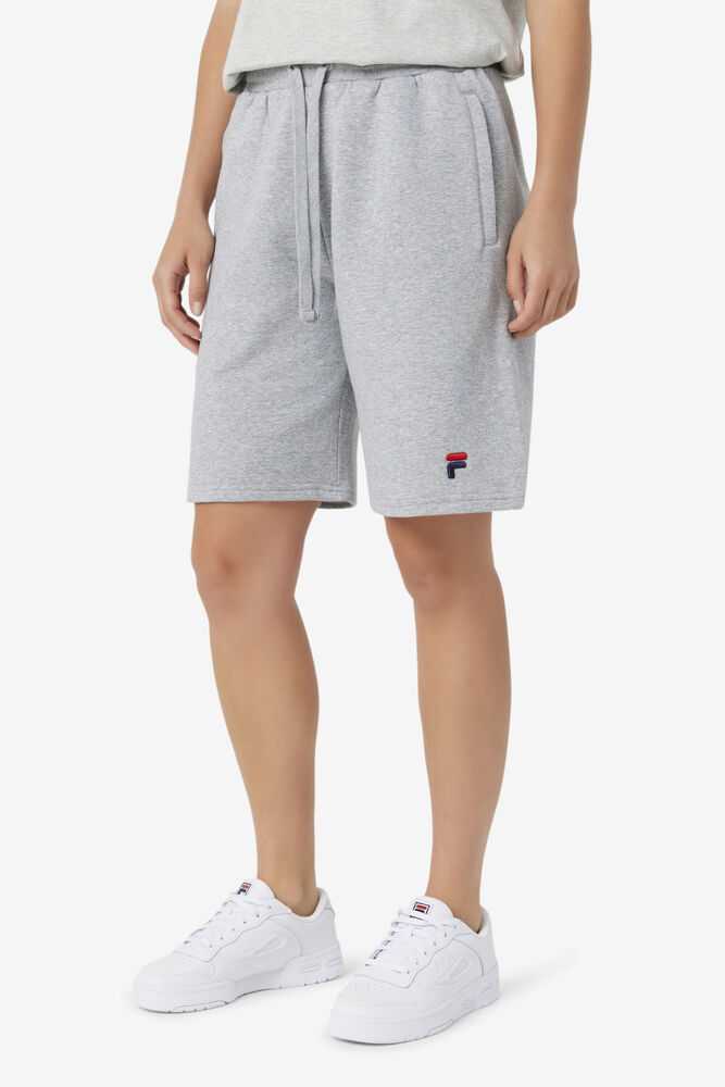 Light Grey Women's FILA Kasta Fleece Shorts | USA-15538