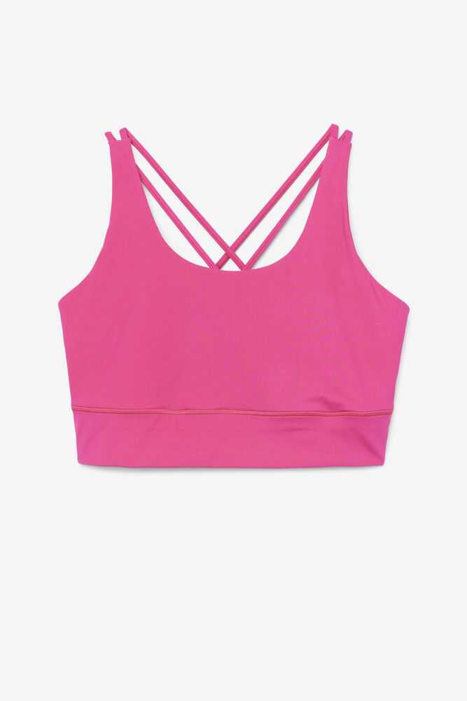 Light Pink Women\'s FILA Uplift Cross Back Sport Bra | USA-15440