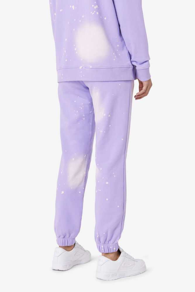 Light Purple White Women's FILA Raleigh Tie Dye Joggers | USA-15612