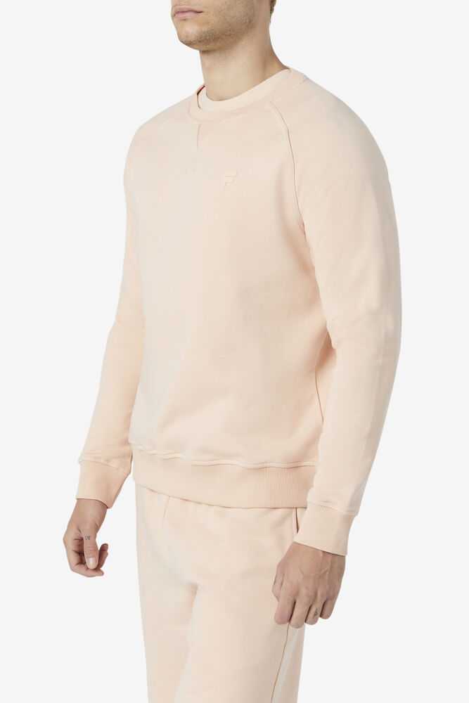 Light Rose Men's FILA Logan Sweatshirt | USA-816570