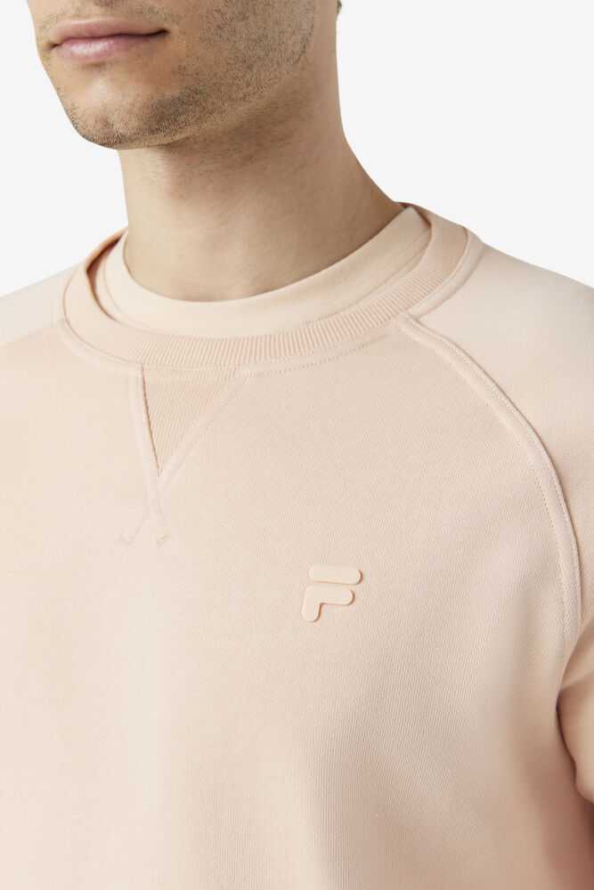 Light Rose Men's FILA Logan Sweatshirt | USA-816570