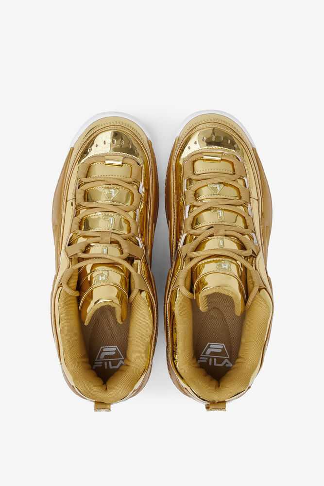 Metal Gold Metal Gold Metal Gold Women's FILA Grant Hill 3 Sneakers | USA-15795