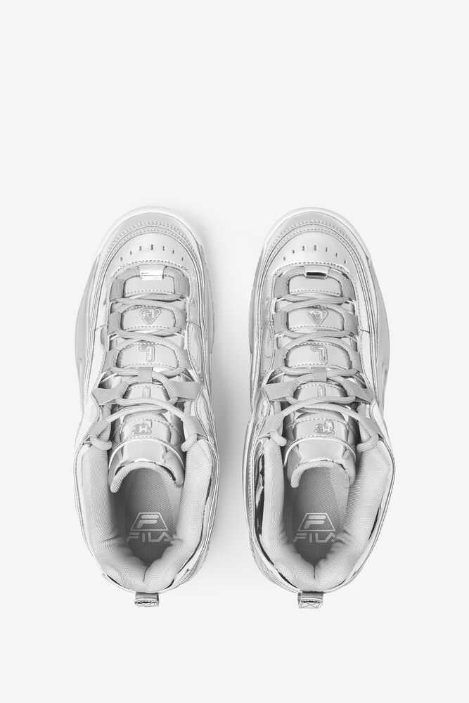 Metal Silver Metal Silver Metal Silver Men's FILA Grant Hill 3 Sneakers | USA-509346