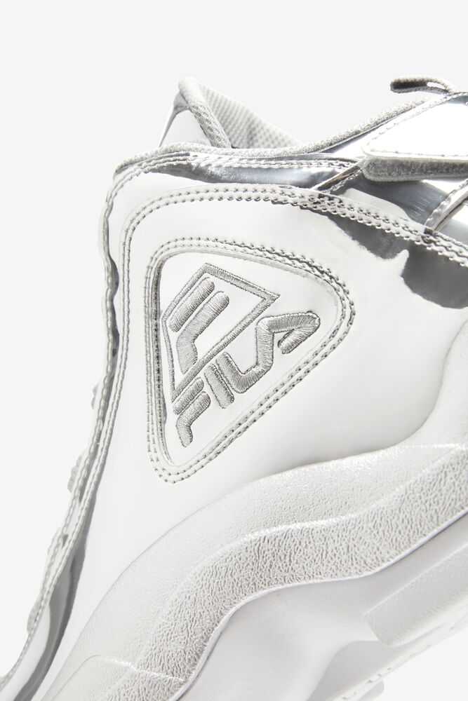 Metal Silver Metal Silver Metal Silver Men's FILA Grant Hill 2 Sneakers | USA-752394