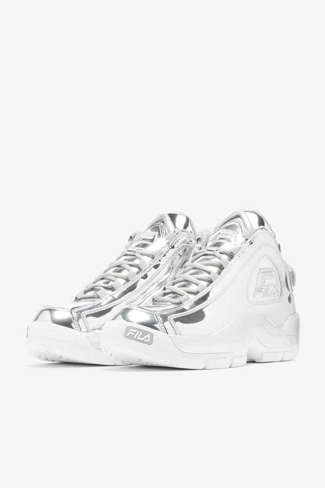 Metal Silver Metal Silver Metal Silver Women's FILA Grant Hill 2 Sneakers | USA-15798