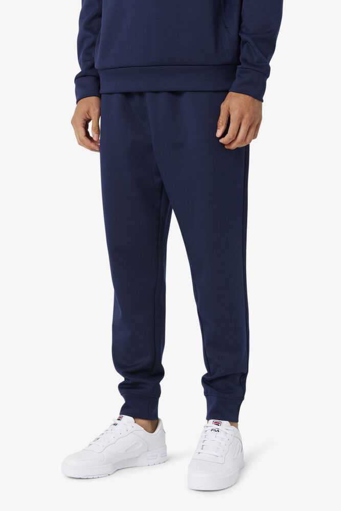 Navy Black Men's FILA Himmat Joggers | USA-013827