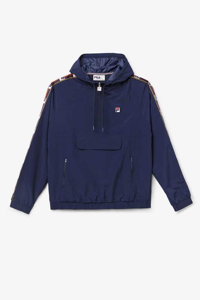 Navy Men\'s FILA Cameron Windbreakers | USA-095234