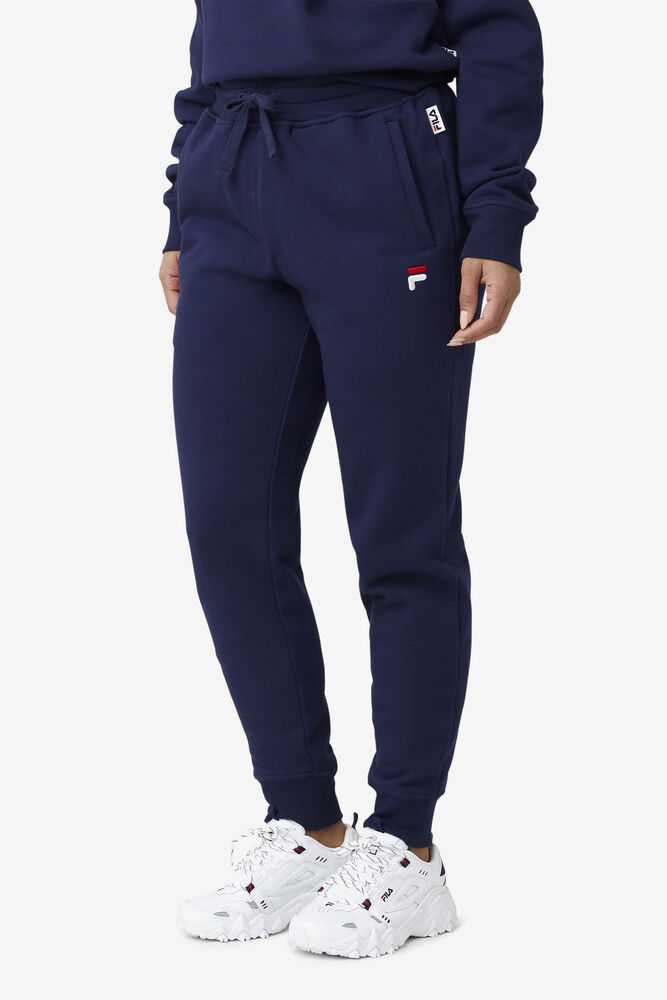 Navy Men's FILA Chardon Fleece Joggers | USA-16178