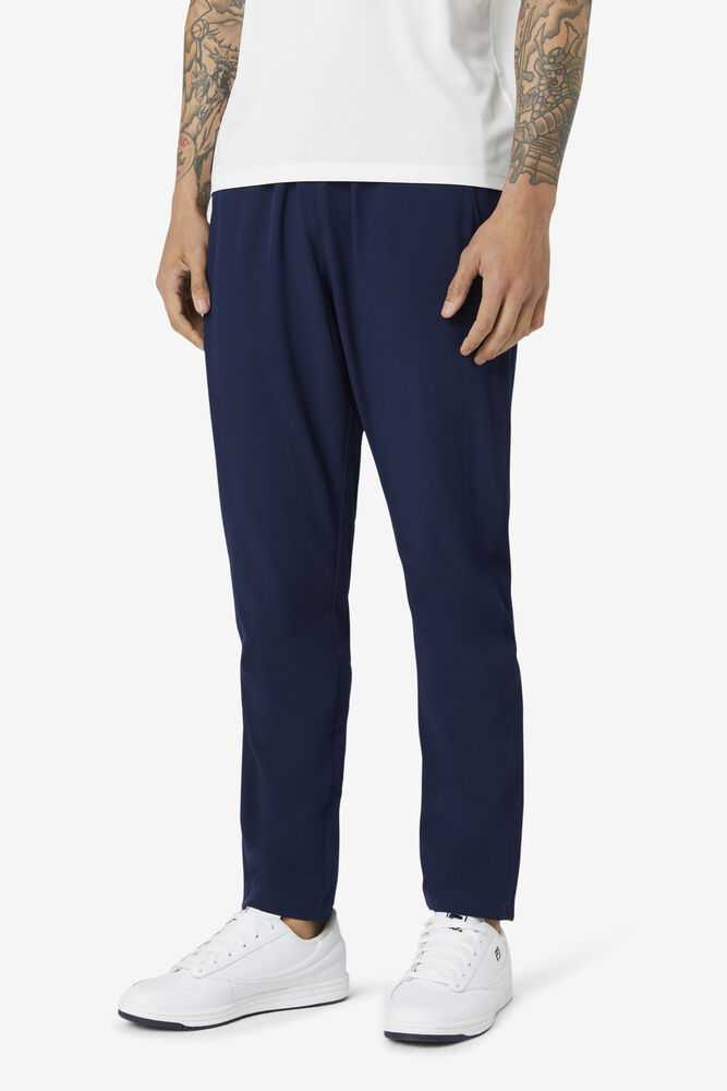 Navy Men's FILA Essentials Tennis Pants | USA-15997