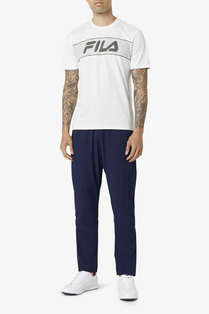 Navy Men's FILA Essentials Tennis Pants | USA-15997