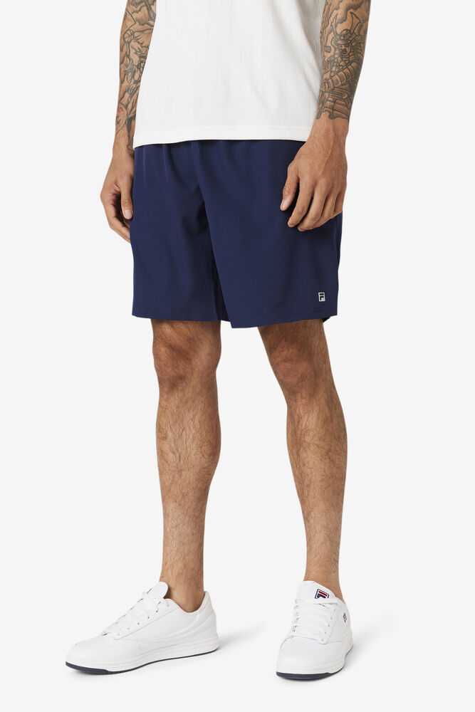 Navy Men's FILA Essentials Tennis Shorts | USA-15982