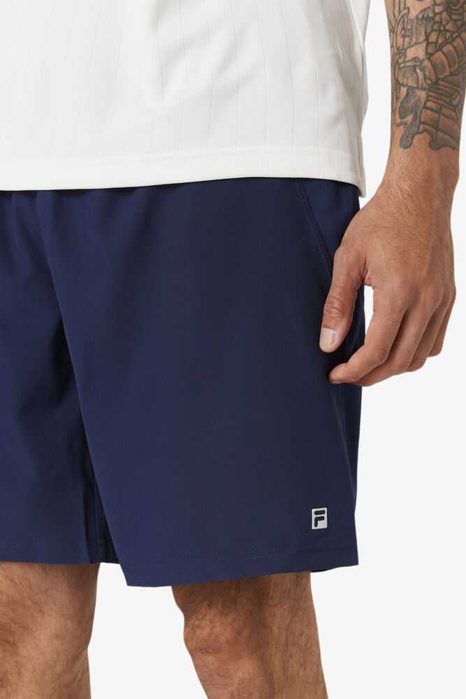 Navy Men's FILA Essentials Tennis Shorts | USA-15982