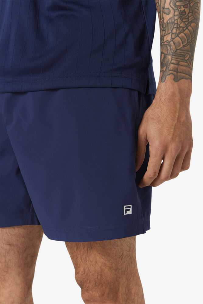 Navy Men's FILA Essentials Tennis Shorts | USA-15983