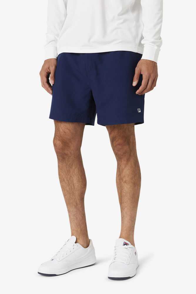 Navy Men's FILA Essentials Tennis Shorts | USA-15993