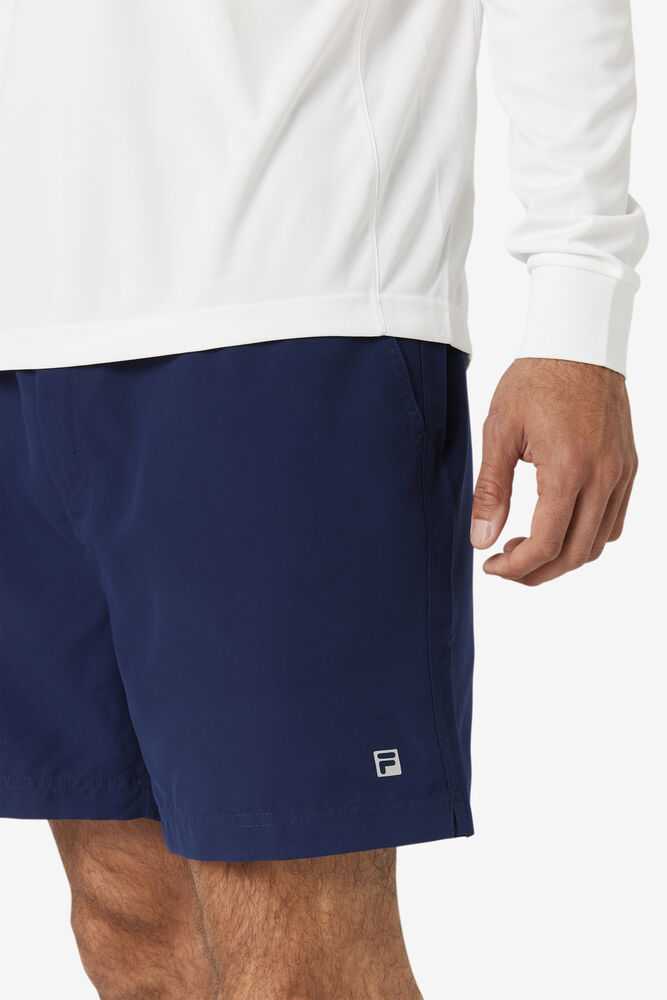 Navy Men's FILA Essentials Tennis Shorts | USA-15993