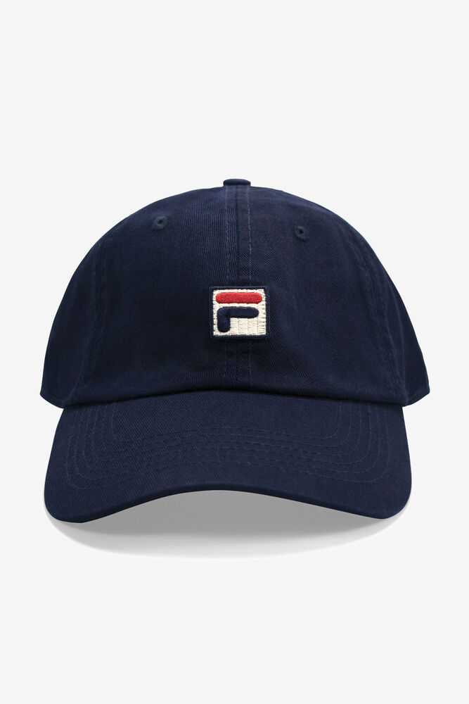 Navy Men\'s FILA F-box Baseball Cap | USA-16152