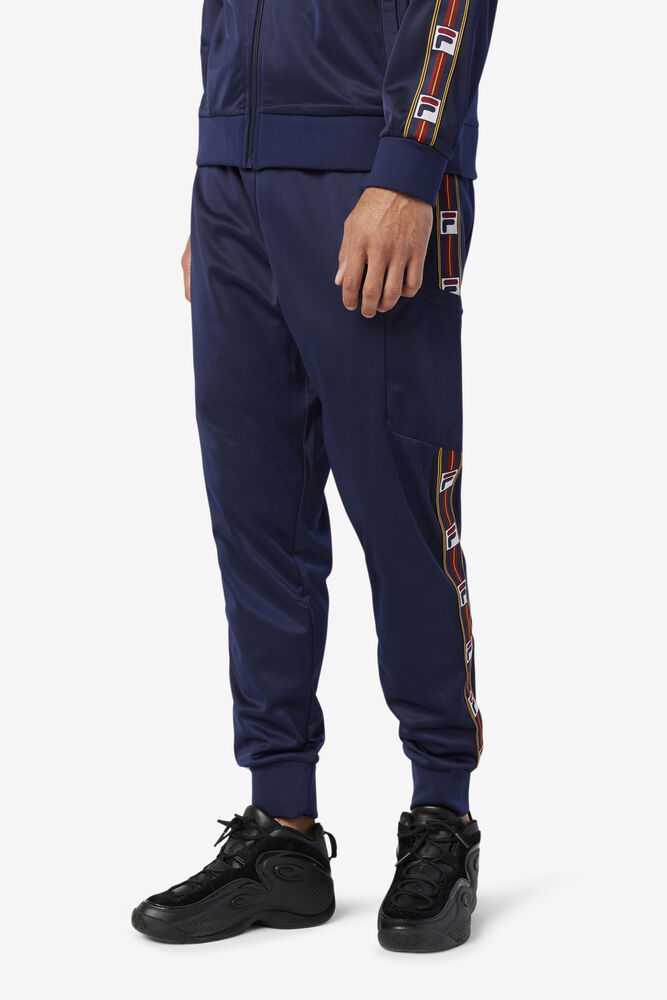 Navy Men's FILA Jaxson Track Pants | USA-170698