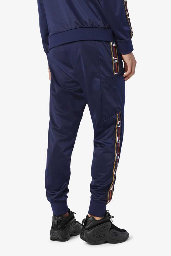 Navy Men's FILA Jaxson Track Pants | USA-170698