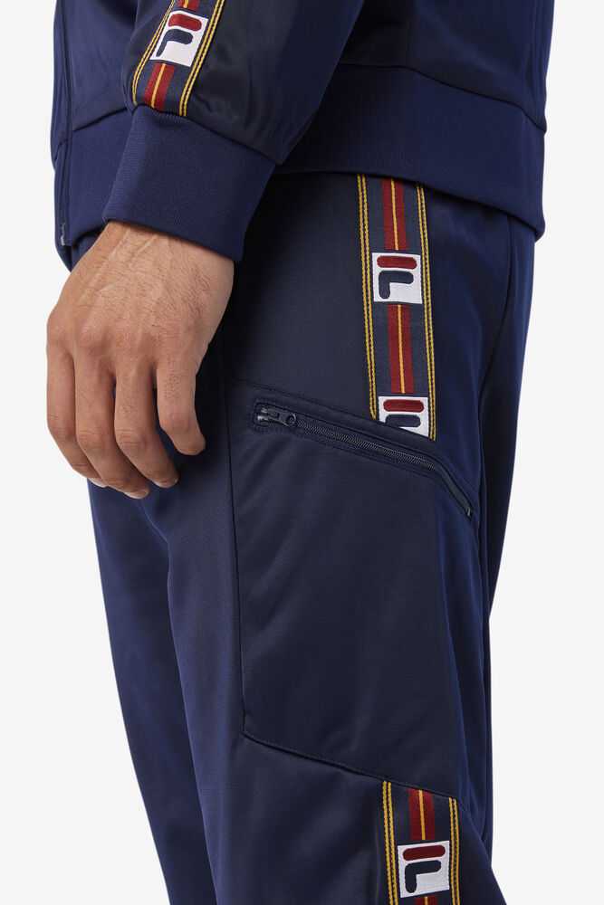 Navy Men's FILA Jaxson Track Pants | USA-170698