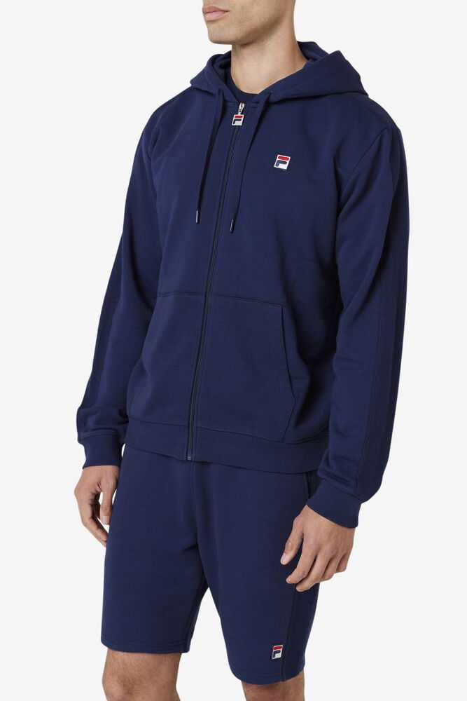 Navy Men's FILA Joey Hoodie | USA-051862