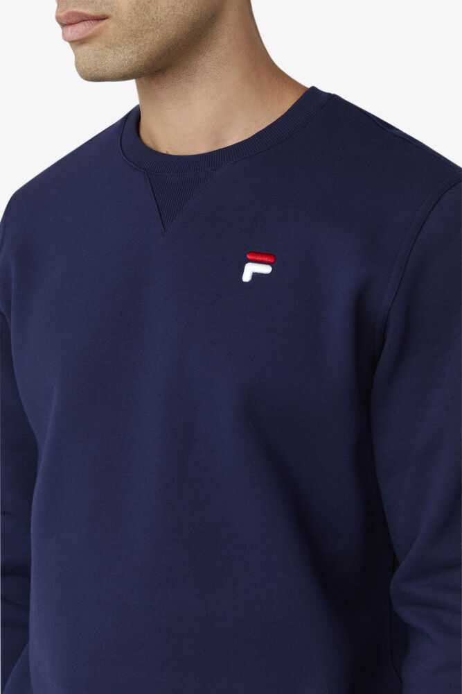 Navy Men's FILA Kieve Sweatshirt | USA-430921