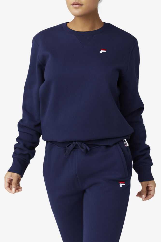 Navy Men's FILA Kieve Sweatshirt | USA-430921