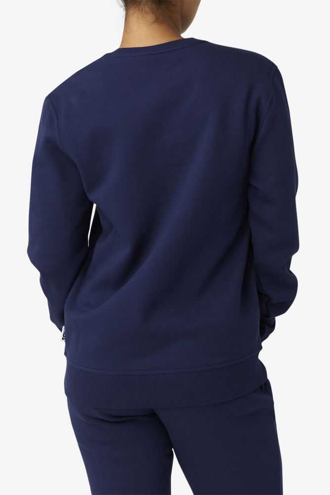 Navy Men's FILA Kieve Sweatshirt | USA-430921