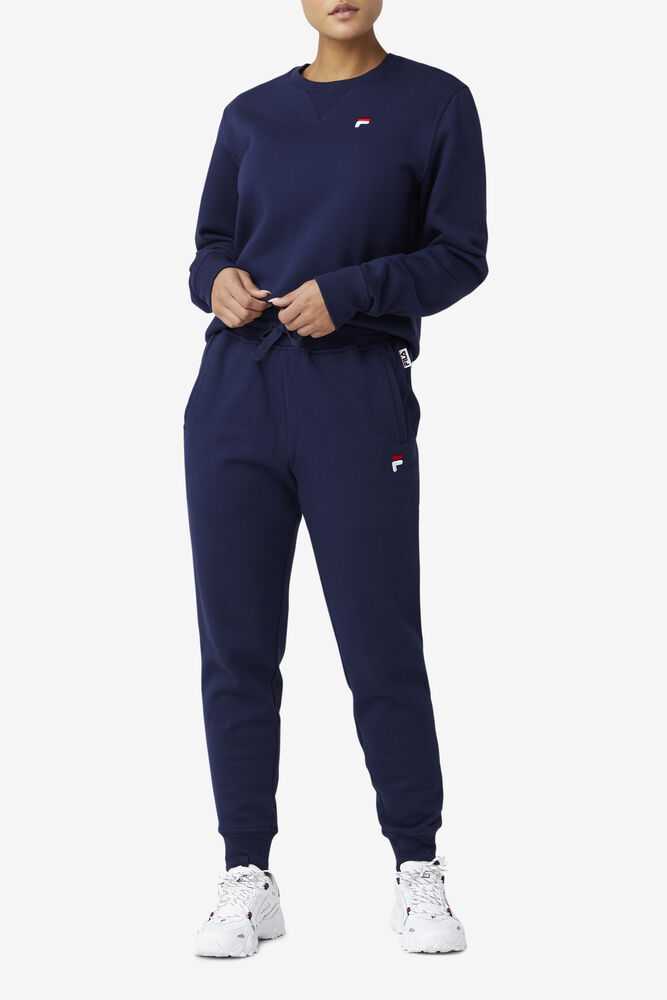 Navy Men's FILA Kieve Sweatshirt | USA-430921