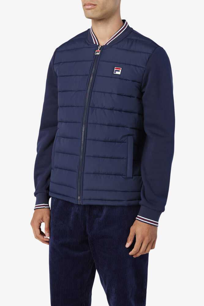 Navy Men's FILA Marco Puffer Jackets | USA-546179