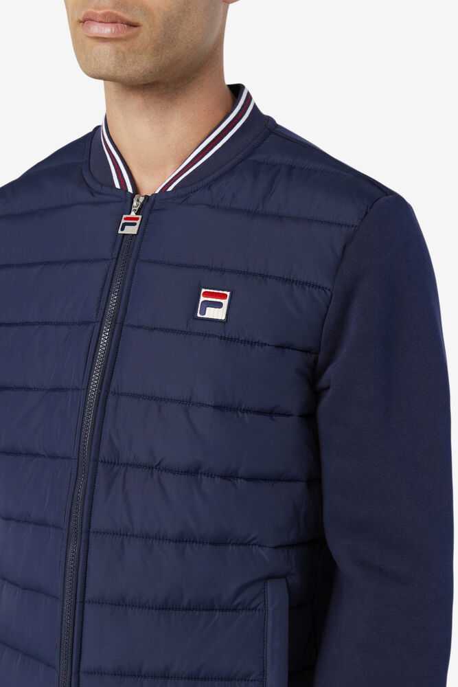 Navy Men's FILA Marco Puffer Jackets | USA-546179